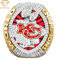Adaptez l'anneau aux besoins du client de championnat argenté du football en métal folâtre des anneaux de championnat pour des équipes