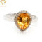 Diamond Wedding 24K a personnalisé l'anneau argenté