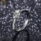 Sterling Silver Diamond Wedding Rings des femmes réglables