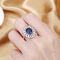 Zircon argenté creux Sapphire Wedding Ring Prong Setting de D.C.A.