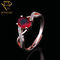 Cuivre environnemental ovale de Ruby Vintage Silver Engagement Rings