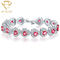 Le coeur forment le TDC 7,6 pouces de Diamond Bracelets For Women