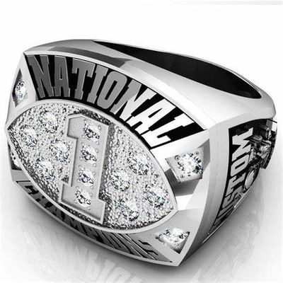 Les anneaux de champion de résultats argentés de bijoux de sports des hommes faits sur commande de championnat pour des fans