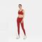 2 morceaux d'OEM de vêtements de sport rouges de femmes place l'équipement sans couture de séance d'entraînement de yoga