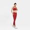 2 morceaux d'OEM de vêtements de sport rouges de femmes place l'équipement sans couture de séance d'entraînement de yoga